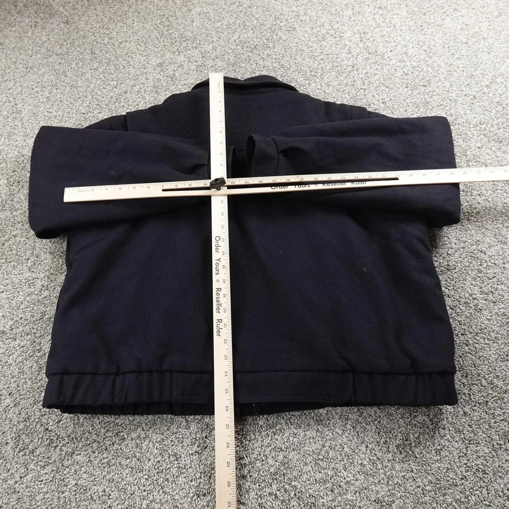 Members‎ Only Jacket Mens XL Blue Wool Blend Heavy Bomber Car Coat Snap Front